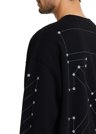 Shop Off-white Diag Backbone Over Sweatshirt In Black Silver