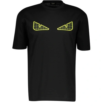 Shop Fendi Printed Bugs T-shirt In Black Giallo