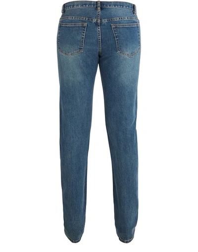 Shop Apc Petit Standard Jeans In Indigo Delave