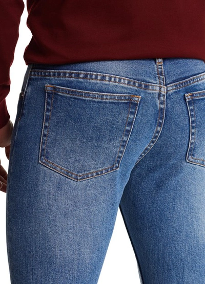 Shop Apc Petit Standard Jeans In Indigo Delave
