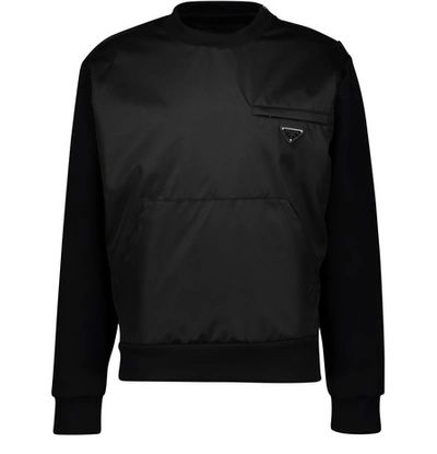 Shop Prada Sweatshirt In Nero+nero