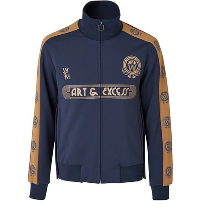 Shop Wooyoungmi Supporter Zipped Jacket In Navy