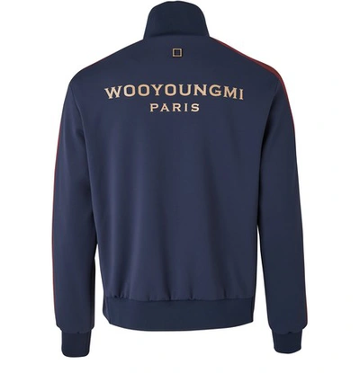 Shop Wooyoungmi Supporter Zipped Jacket In Navy