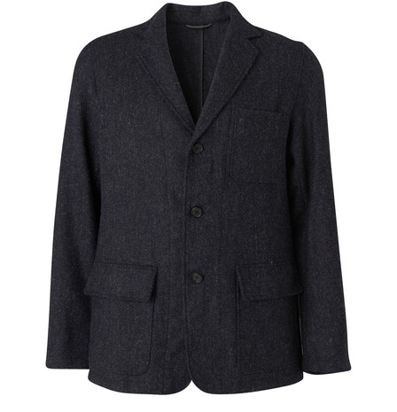 Hartford Jag Wool Blazer In Charcoal Grey Tweed | ModeSens