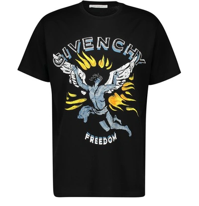 Shop Givenchy Icarus Printed T-shirt In Black