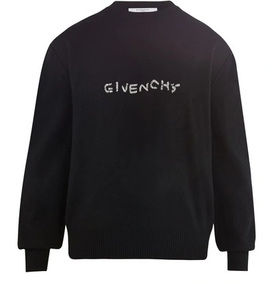 Shop Givenchy Felted Wool Jumper In Black