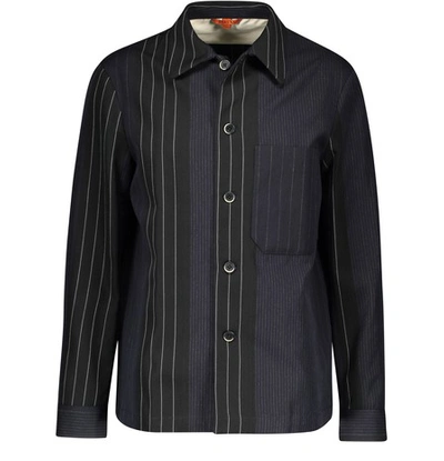 Shop Barena Venezia Striped Jacket In Navy/black