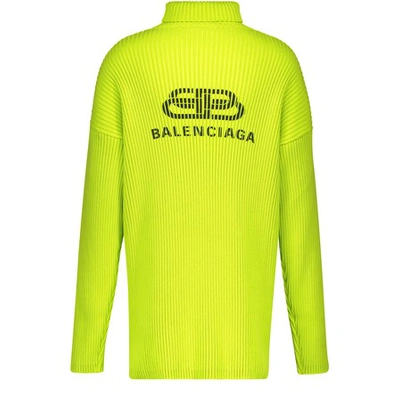 Shop Balenciaga Cotton Roll Neck Jumper In 7050