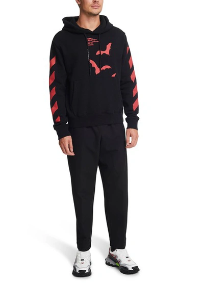 Shop Off-white Diag Bats Hoodie In Black