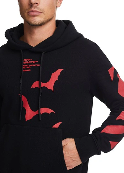 Shop Off-white Diag Bats Hoodie In Black
