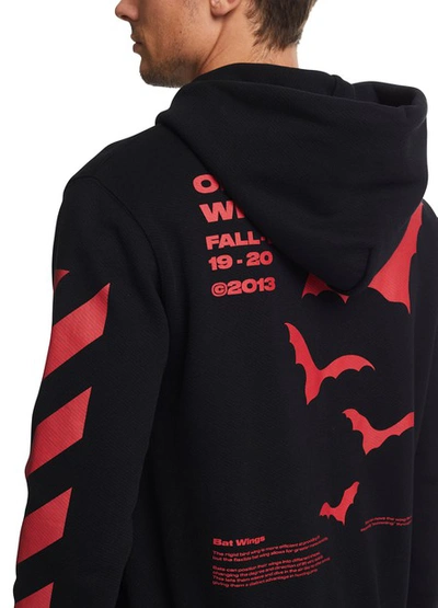 Shop Off-white Diag Bats Hoodie In Black