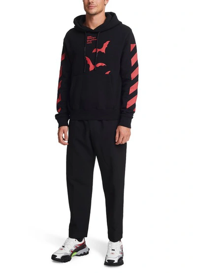 Shop Off-white Diag Bats Hoodie In Black