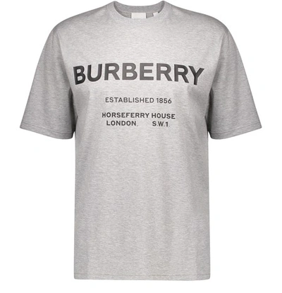 Shop Burberry Murs Cotton T-shirt In Light Grey