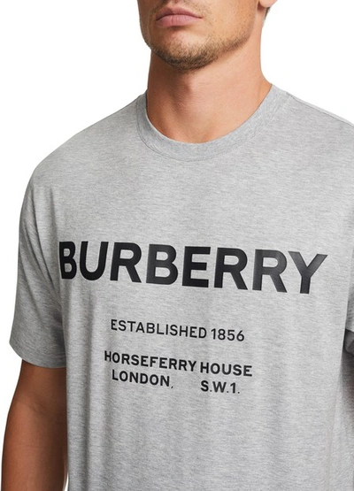 Shop Burberry Murs Cotton T-shirt In Light Grey