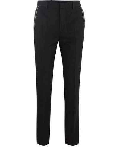 Shop Givenchy Band Trousers In Black