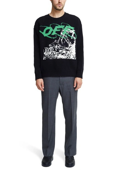 Shop Off-white Ruined Factory Jumper In Black / White