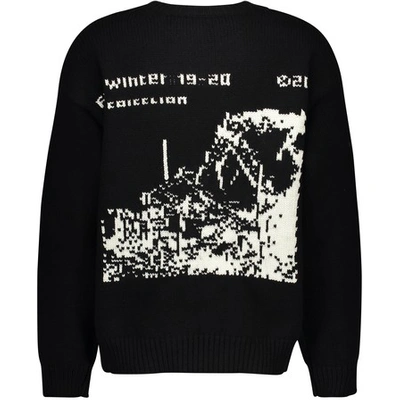 Shop Off-white Ruined Factory Jumper In Black / White