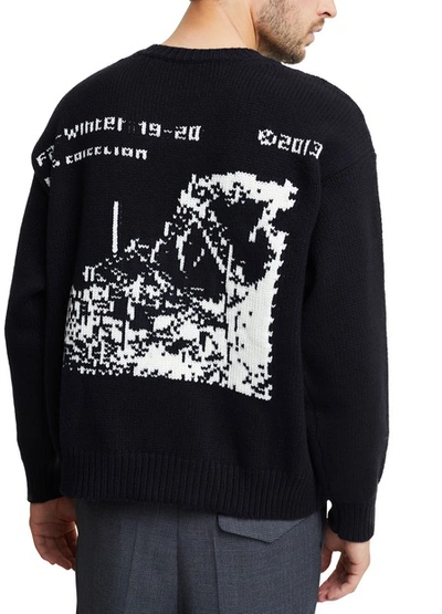 Shop Off-white Ruined Factory Jumper In Black / White