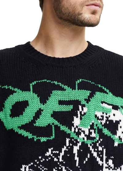 Shop Off-white Ruined Factory Jumper In Black / White