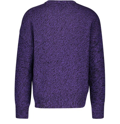 Shop Ami Alexandre Mattiussi Cotton Jumper In Noir/violet