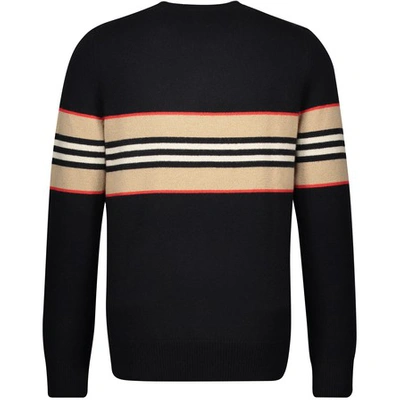 Shop Burberry Round-neck Cashmere Sweatshirt In Black