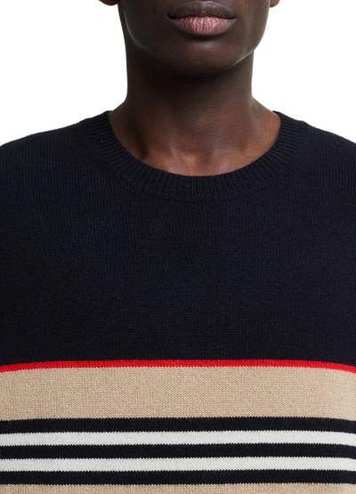 Shop Burberry Round-neck Cashmere Sweatshirt In Black
