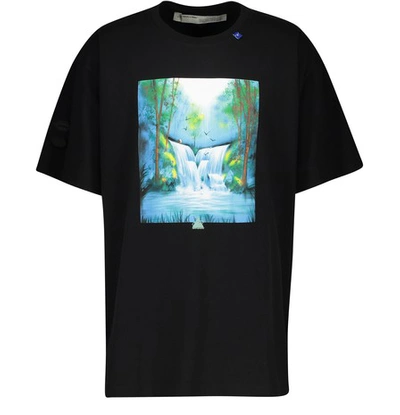 Shop Off-white Waterfall Print T-shirt In Black