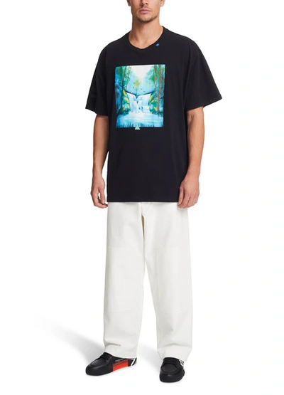 Shop Off-white Waterfall Print T-shirt In Black