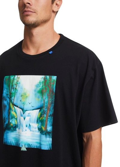 Shop Off-white Waterfall Print T-shirt In Black