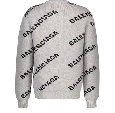 Shop Balenciaga Allover Logo Jumper In 1262