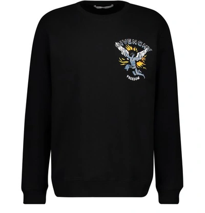 Shop Givenchy Icarus Print Sweatshirt In Black