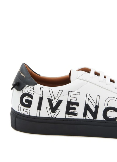 Shop Givenchy Low Trainers In Leather, With Gradient-effect  Name In White / Black
