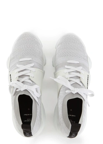 Shop Givenchy Jaw Low-top Knitted Trainers In White