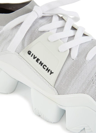 Shop Givenchy Jaw Low-top Knitted Trainers In White
