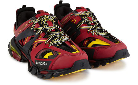 balenciaga track red yellow