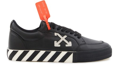 Shop Off-white Low Vulcanised Trainers In Black / White