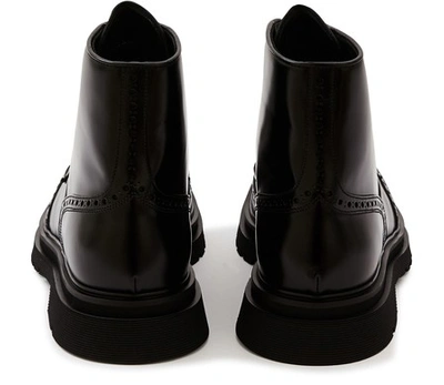 Shop Prada Calfskin Ankle Boots In Black