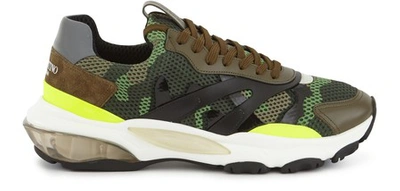 Shop Valentino Garavani Bounce Trainers In Green Tea/olive