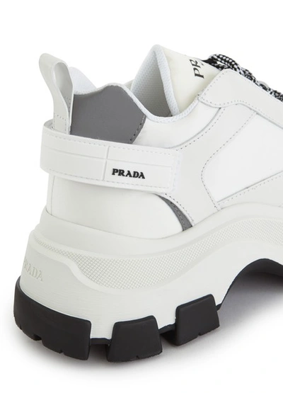 Shop Prada Trainers In Bianco/nero