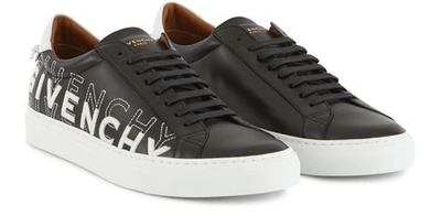 Shop Givenchy Low Trainers In Leather, With Gradient-effect  Name In Black / White