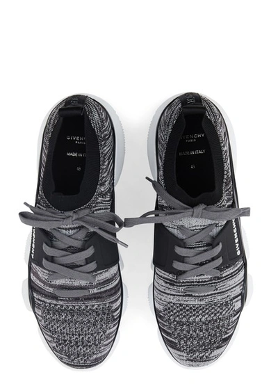 Shop Givenchy Jaw Low-top Knitted Trainers In Grey