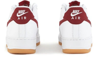 Shop Nike Air Force 1 '07 2fa 19 Trainers In White/team Red-blue Void-gum Med Brown