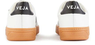 Shop Veja V-12 Trainers In Extra-white Black Natural-sole