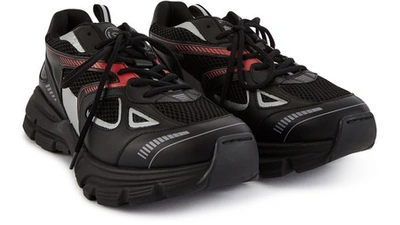Shop Axel Arigato Marathon Trainers In Black/red/grey