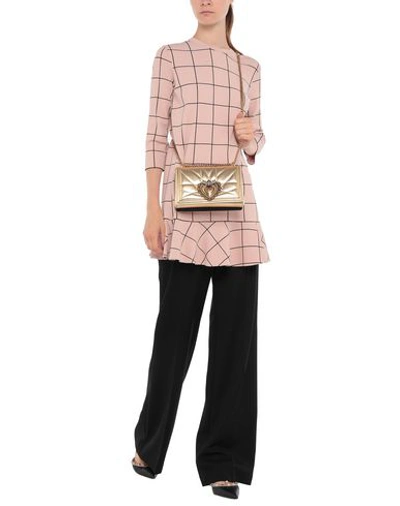 Shop Dolce & Gabbana Woman Cross-body Bag Gold Size - Lambskin, Calfskin