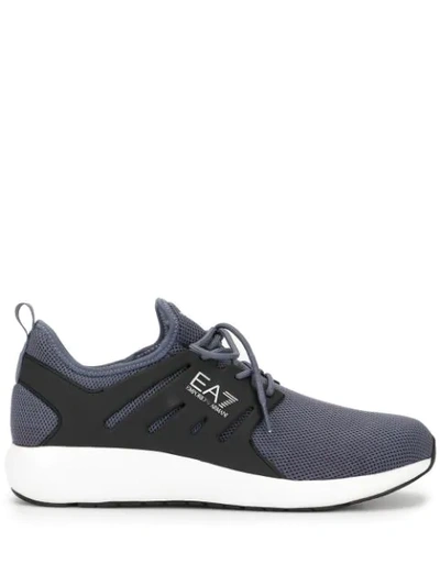 Shop Ea7 Minimalist Running Sneakers In Blue