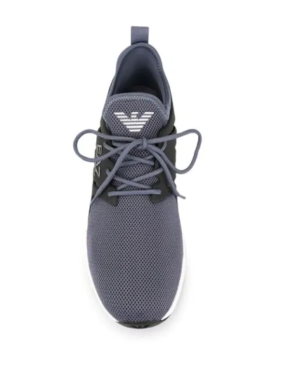 Shop Ea7 Minimalist Running Sneakers In Blue