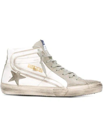 Shop Golden Goose Slide High-top Sneakers In White