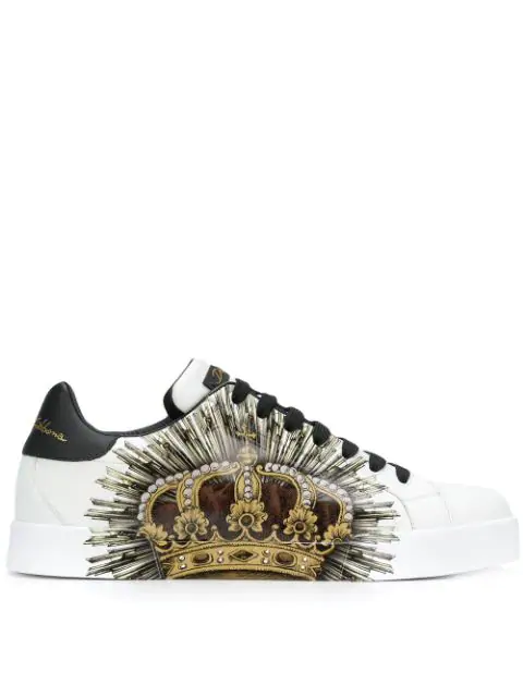 printed calfskin portofino sneakers