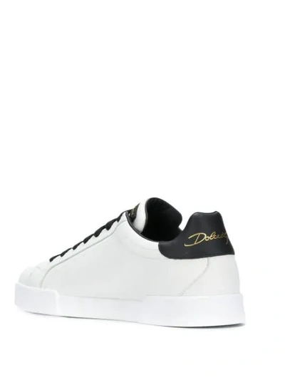 Shop Dolce & Gabbana Crown Print Sneakers In White